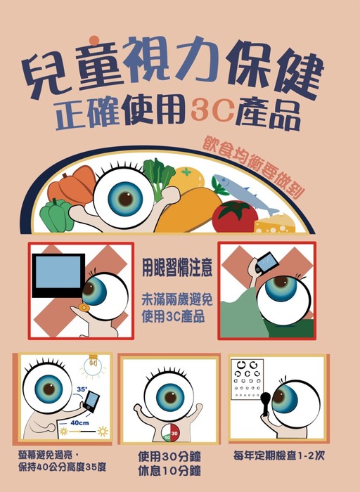 學校公告》114年尖石鄉衛生所衛生宣導~兒童視力保健圖片