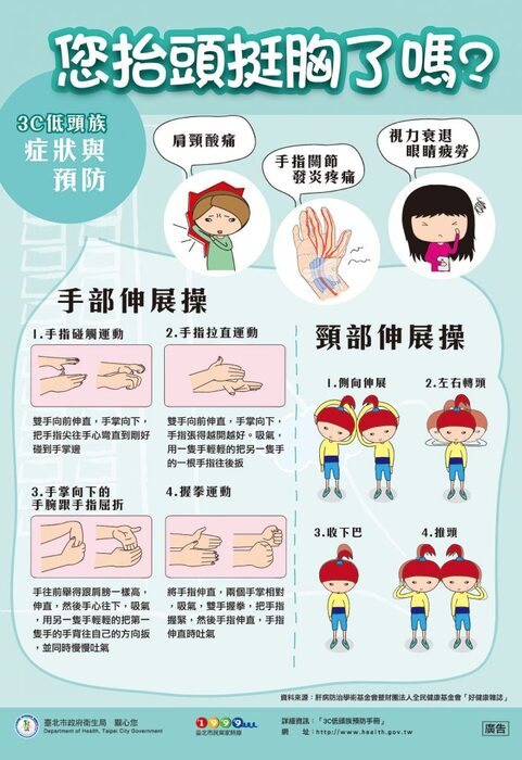 3C低頭族症狀遇預防圖片